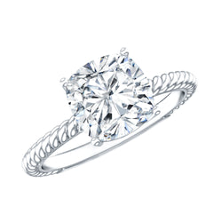 3 CT Certified Moissanite Cushion Cut Engagement Ring | Rings | Wiccan Center