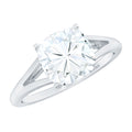 Cushion Cut Moissanite Engagement Ring With Split Shank
