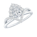 Designer 0.79 Carat Pear Shaped Moissanite Engagement Ring
