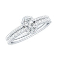 Oval Shaped Moissanite Engagement Ring with Wedding Band Set