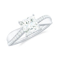 Solitaire Moissanite Princess Cut Engagement Ring