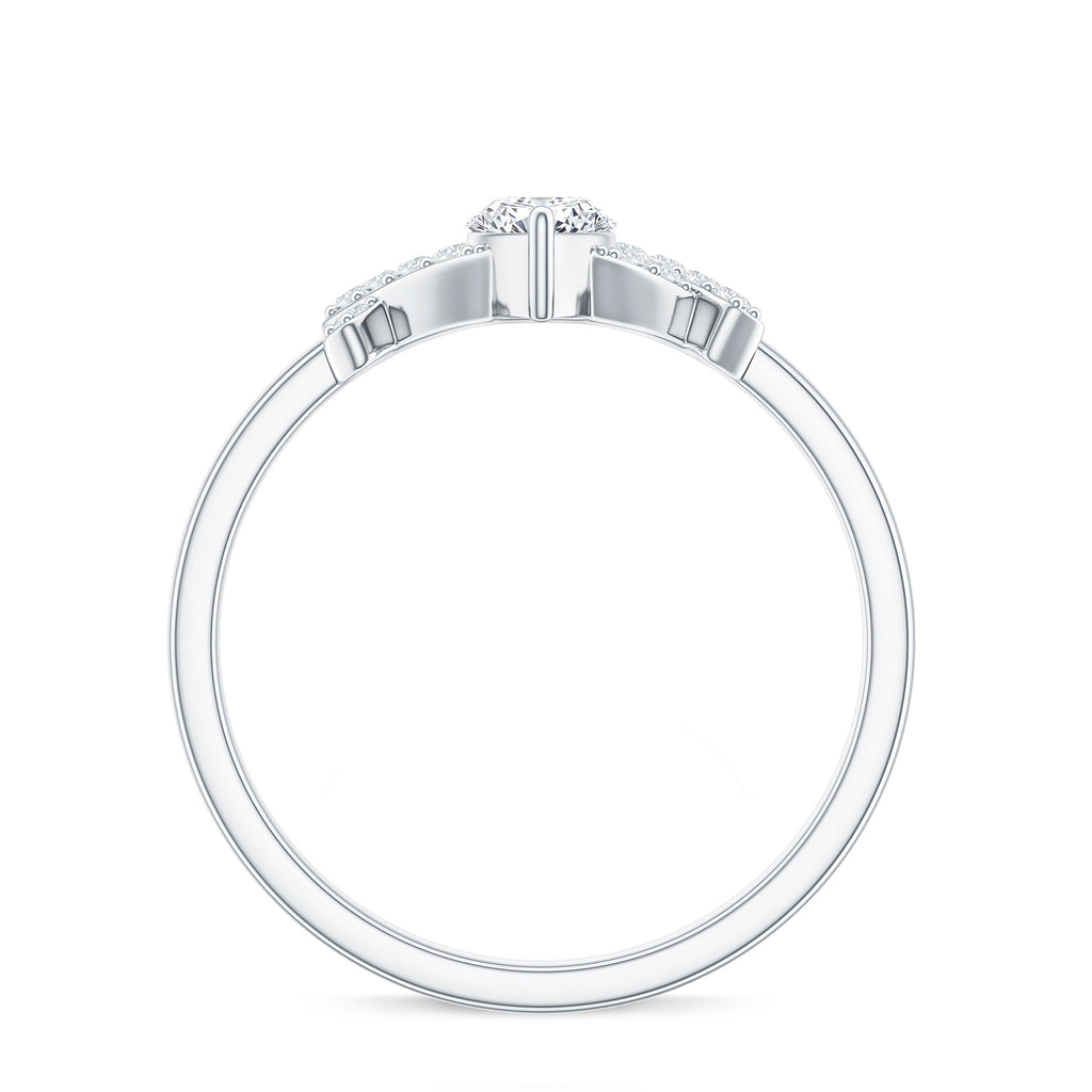 Certified Moissanite Marquise Engagement Ring for Women