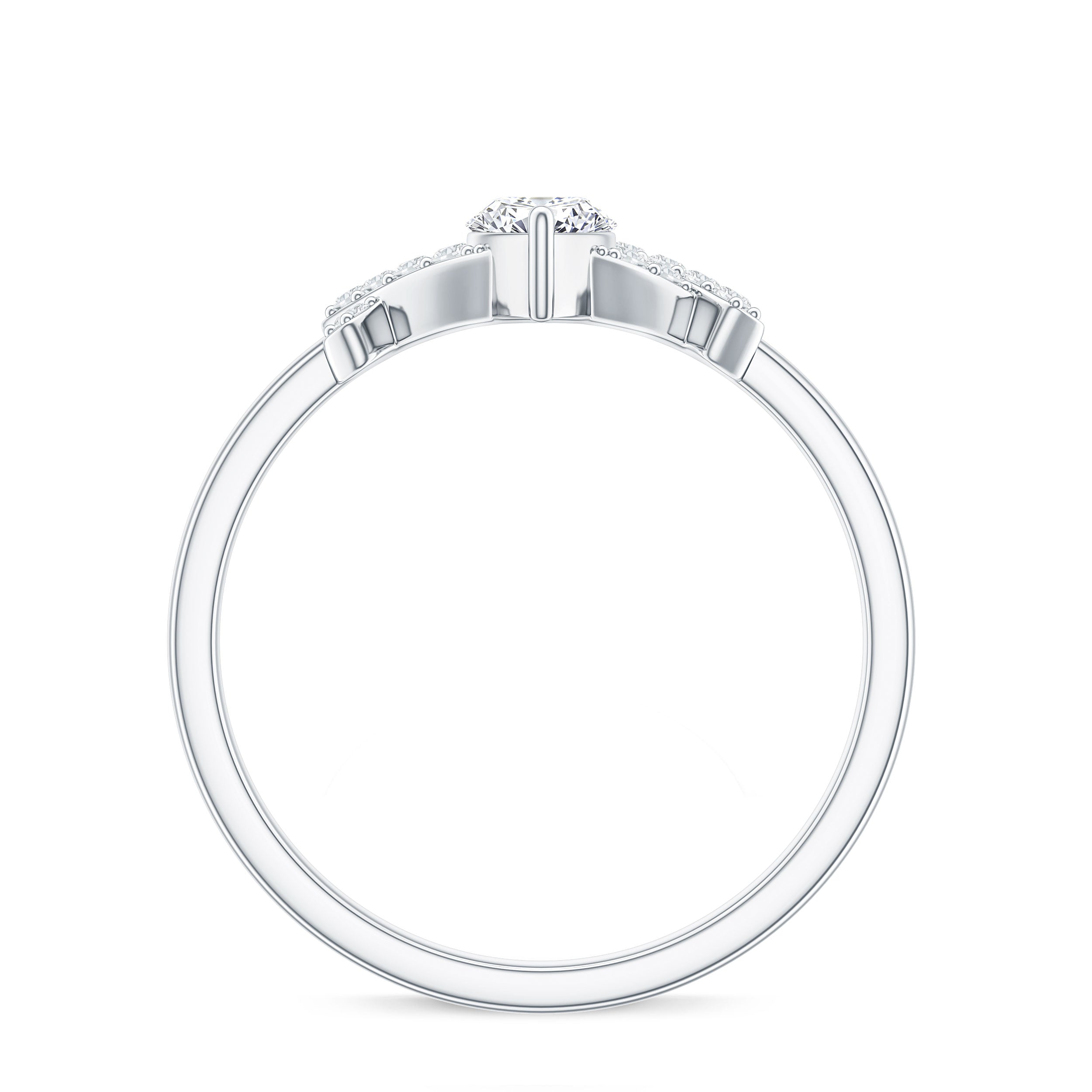 Certified Moissanite Marquise Engagement Ring for Women
