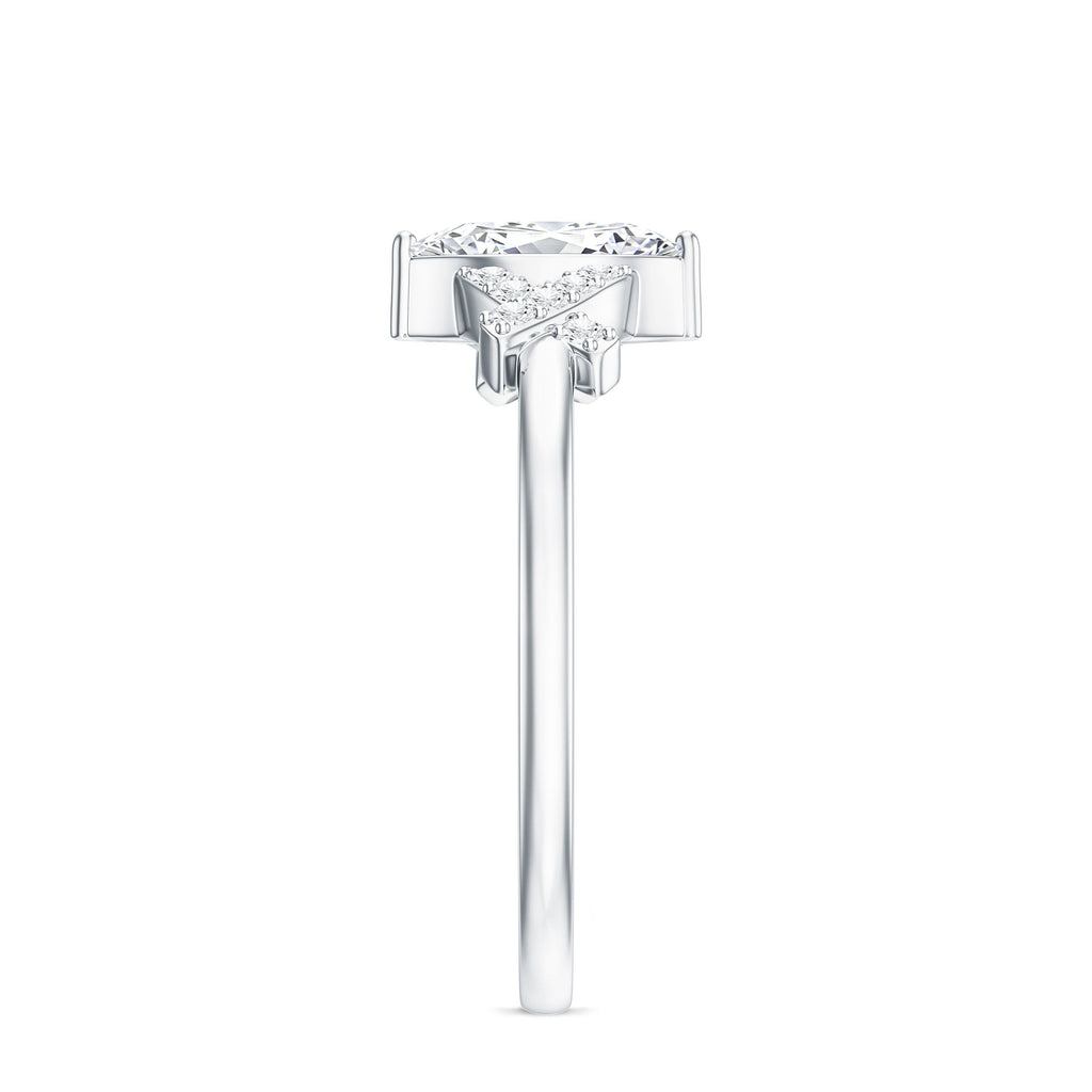 Certified Moissanite Marquise Engagement Ring for Women