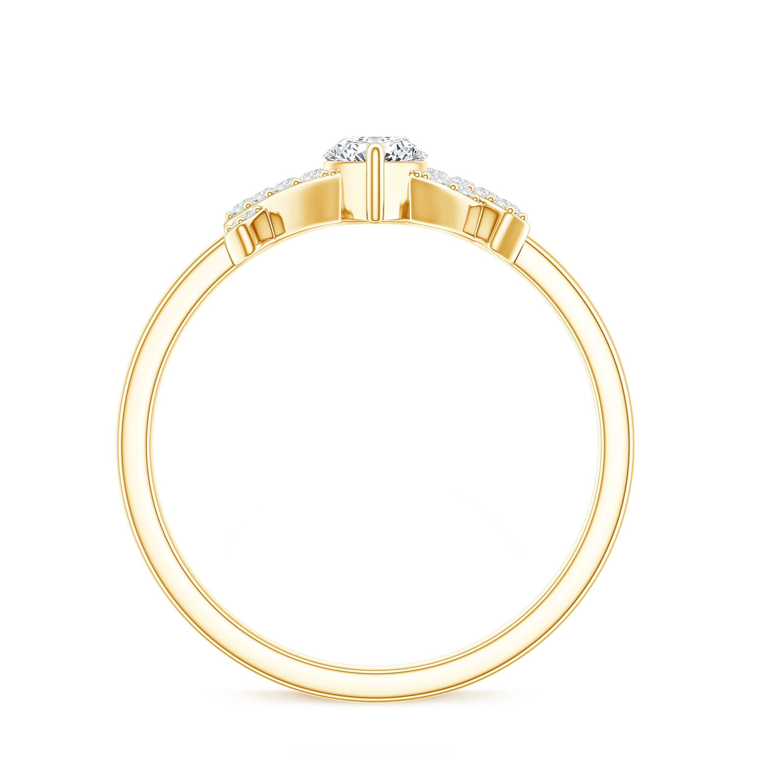 Certified Moissanite Marquise Engagement Ring for Women