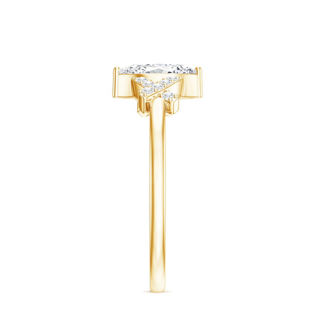 Certified Moissanite Marquise Engagement Ring for Women