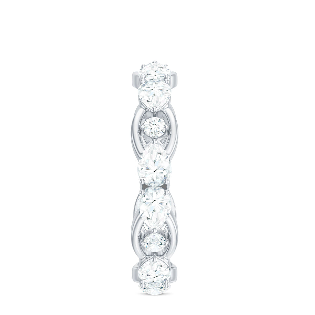 Certified Moissanite Designer Wedding Band