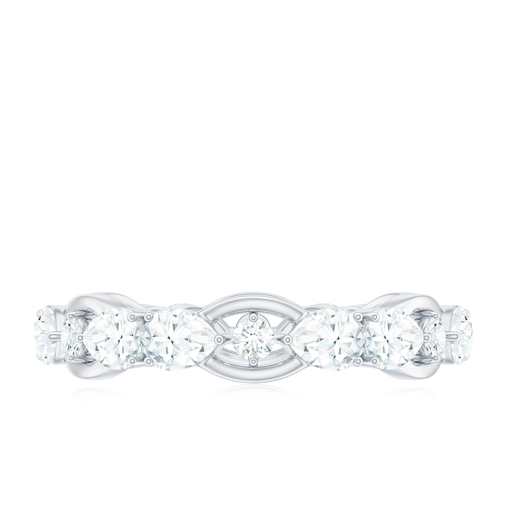 Certified Moissanite Designer Wedding Band