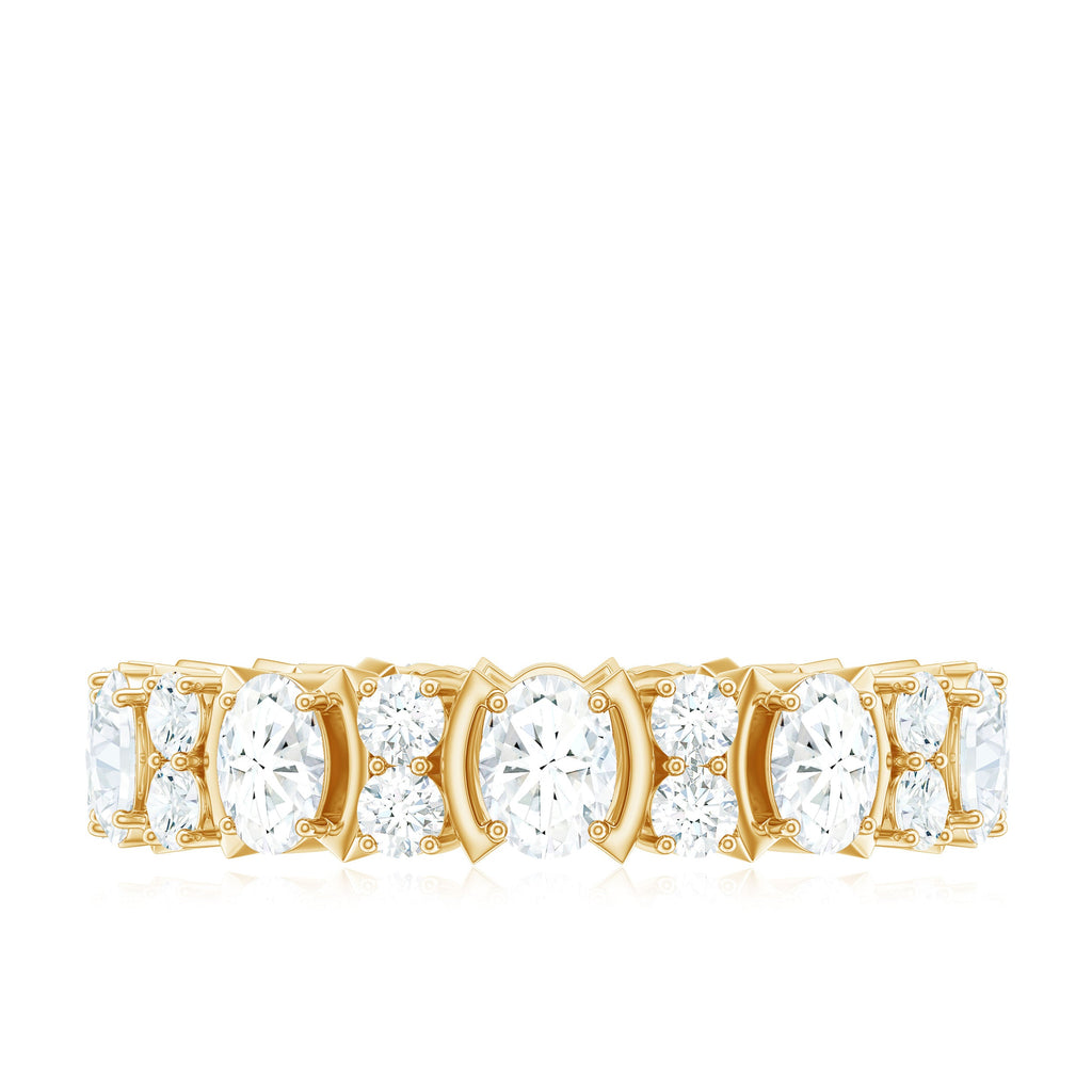 Oval Cut Moissanite Full Eternity Wedding Band