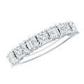 Certified Moissanite Half Eternity Wedding Band for Women
