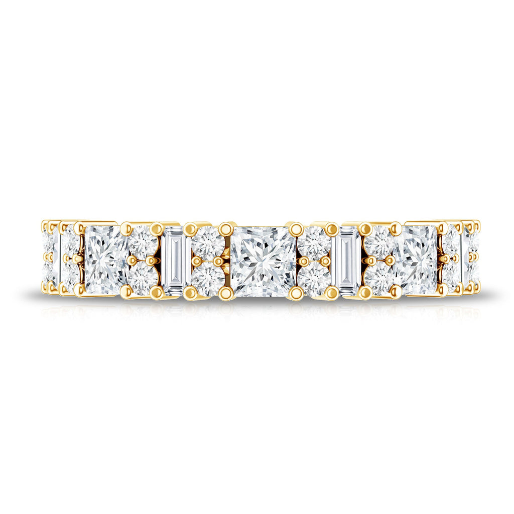 Certified Moissanite Half Eternity Wedding Band for Women
