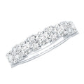 Moissanite Half Eternity Wedding Band with Certificate