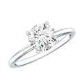 Peg Headset Solitaire Moissanite Ring for Women