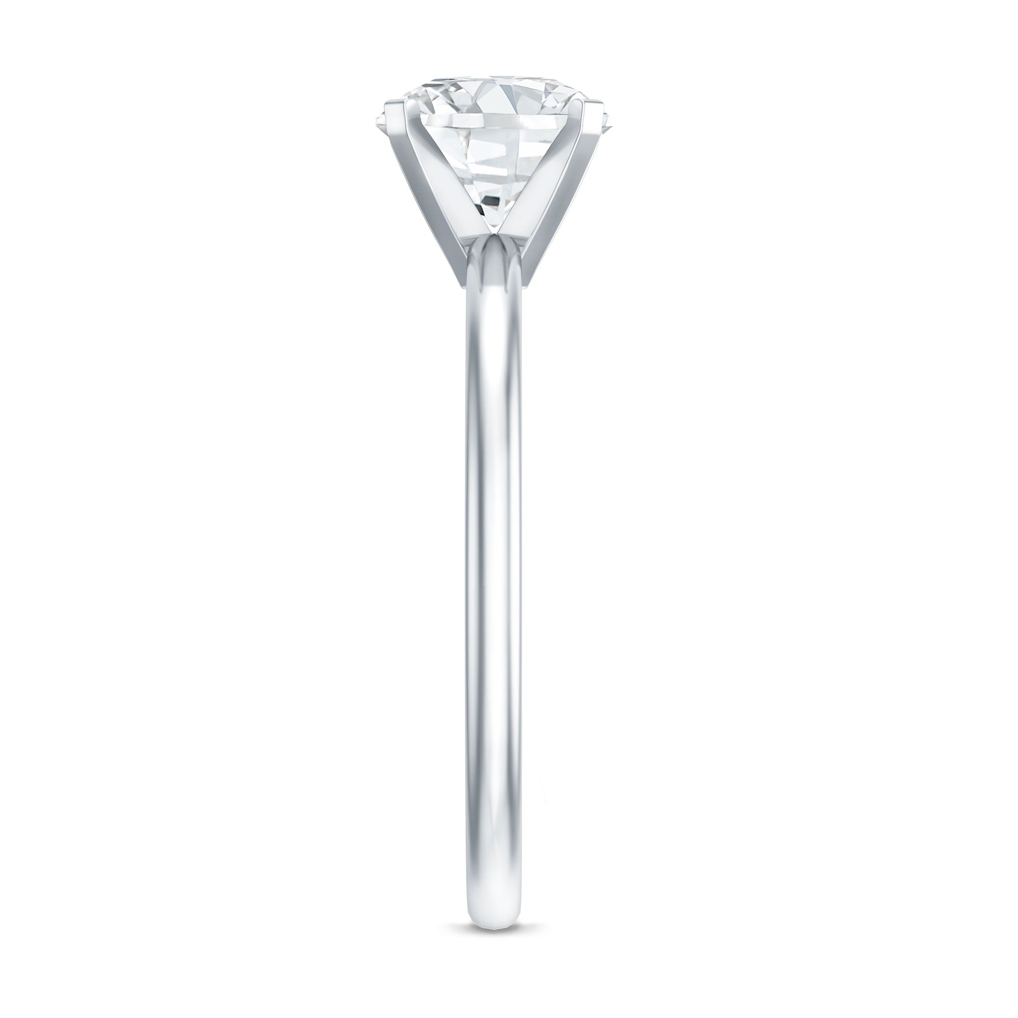 Peg Headset Solitaire Moissanite Ring for Women