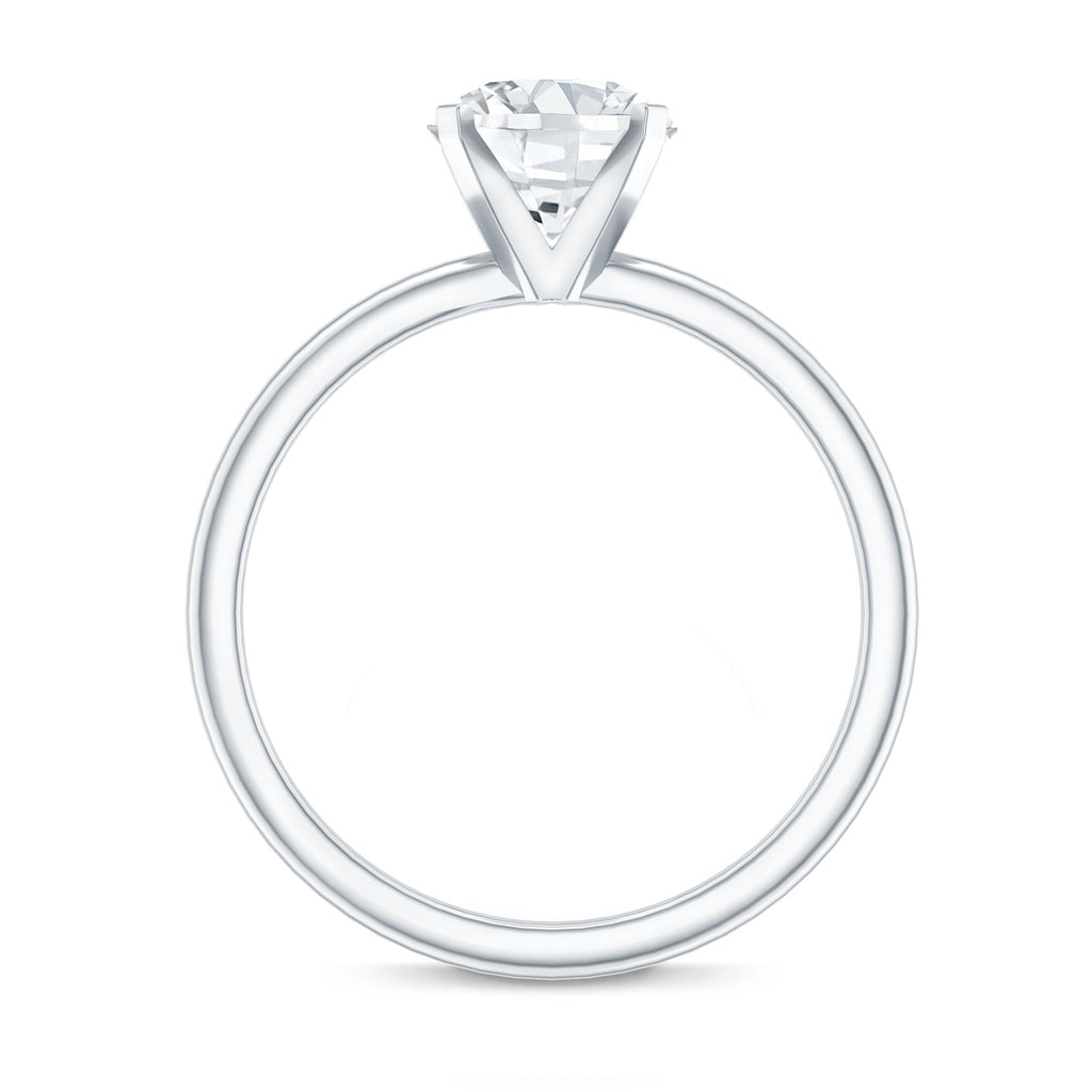 Peg Headset Solitaire Moissanite Ring for Women