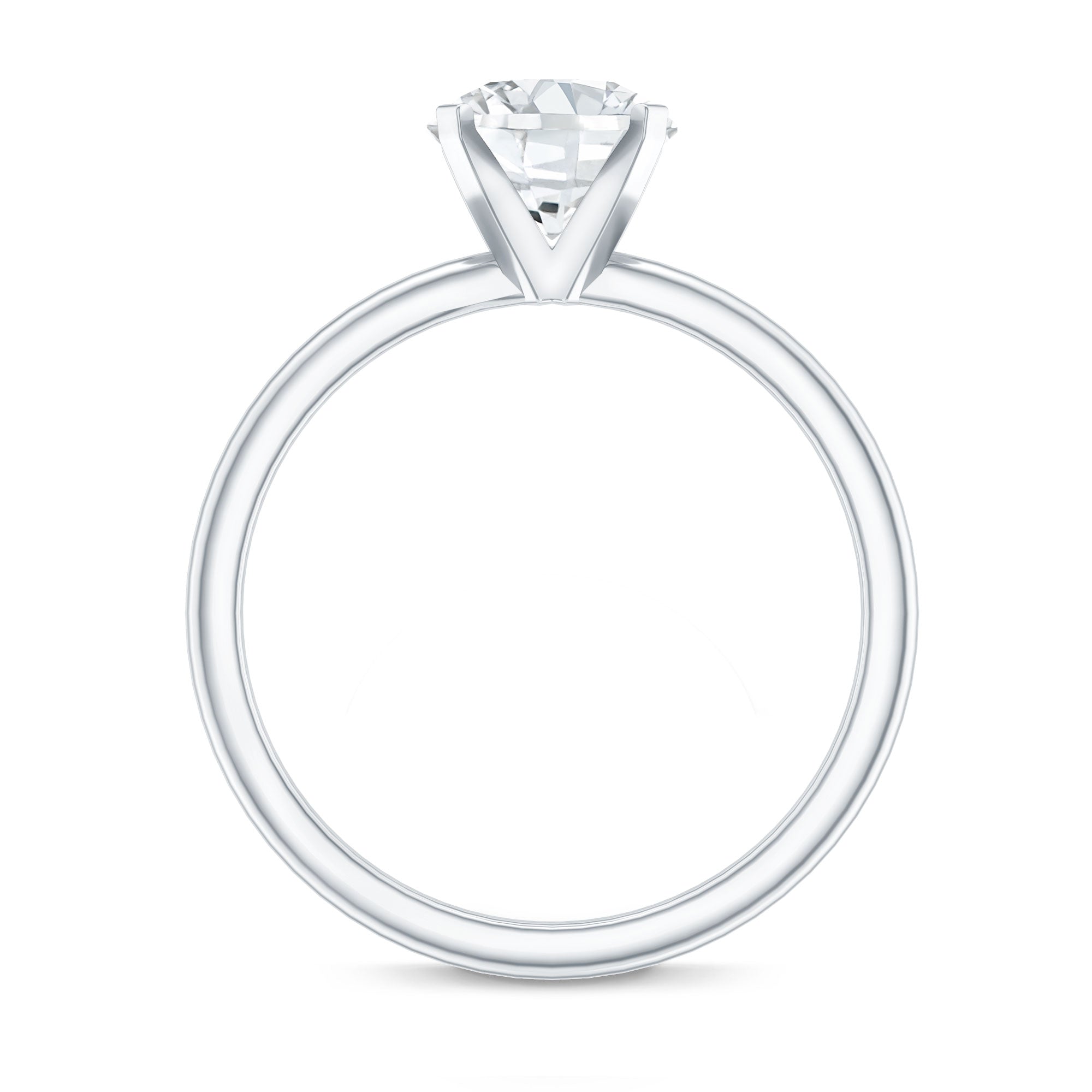 Peg Headset Solitaire Moissanite Ring for Women