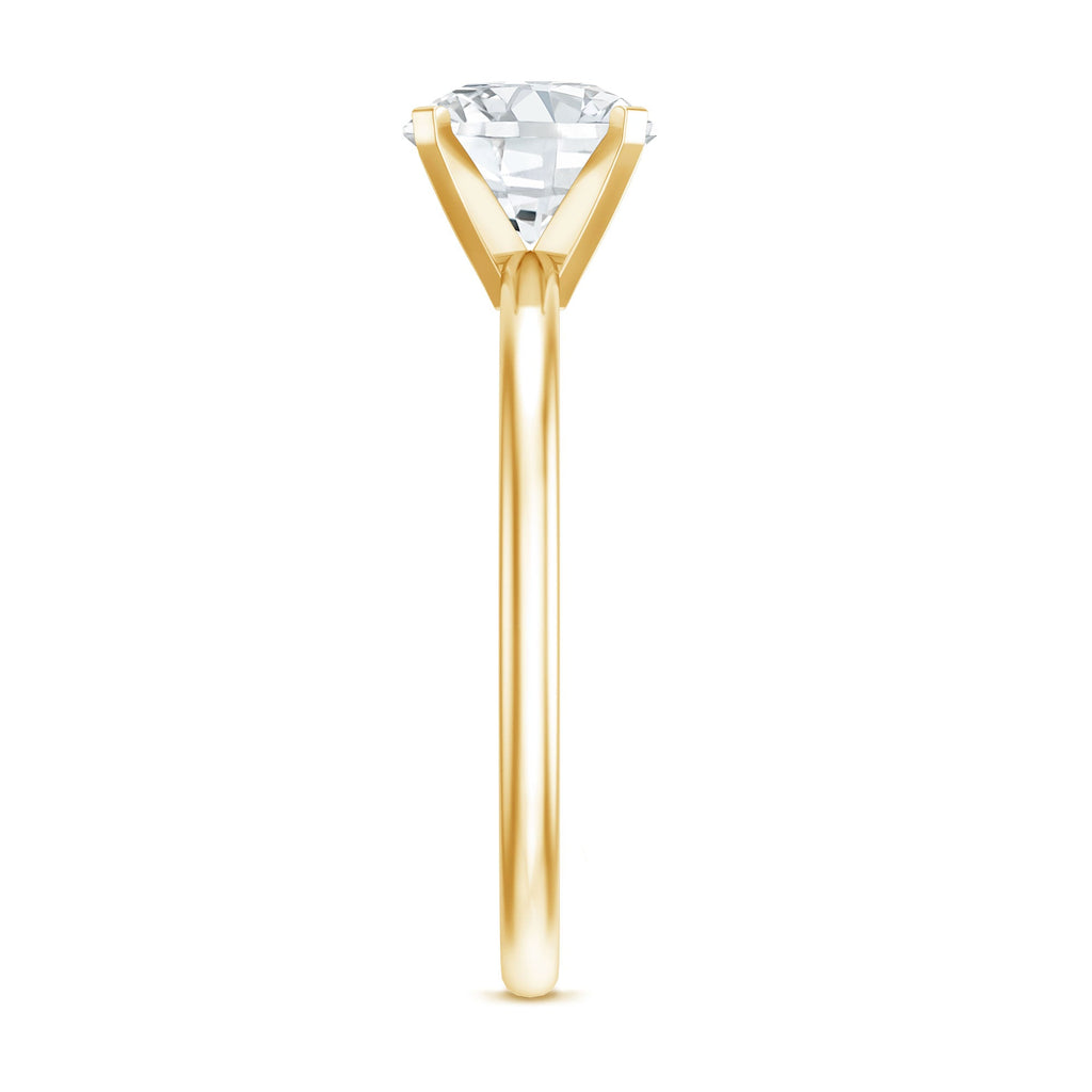 Peg Headset Solitaire Moissanite Ring for Women