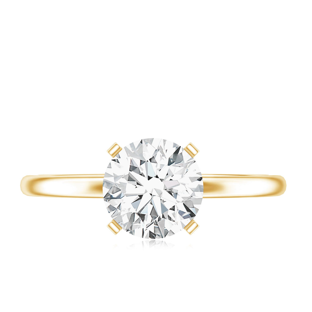 Peg Headset Solitaire Moissanite Ring for Women