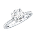 Certified 2 Carat Moissanite Solitaire Engagement Ring