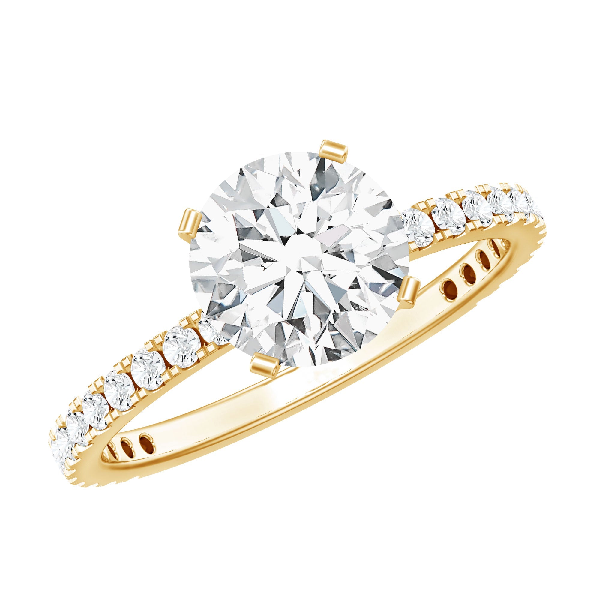 Certified 2 Carat Moissanite Solitaire Engagement Ring | Rings | Wiccan Center
