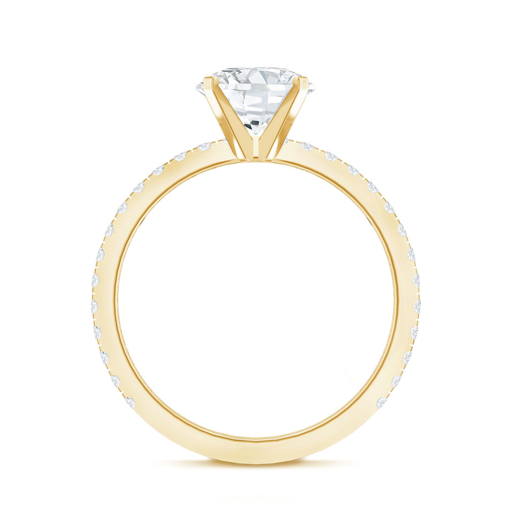 Certified 2 Carat Moissanite Solitaire Engagement Ring
