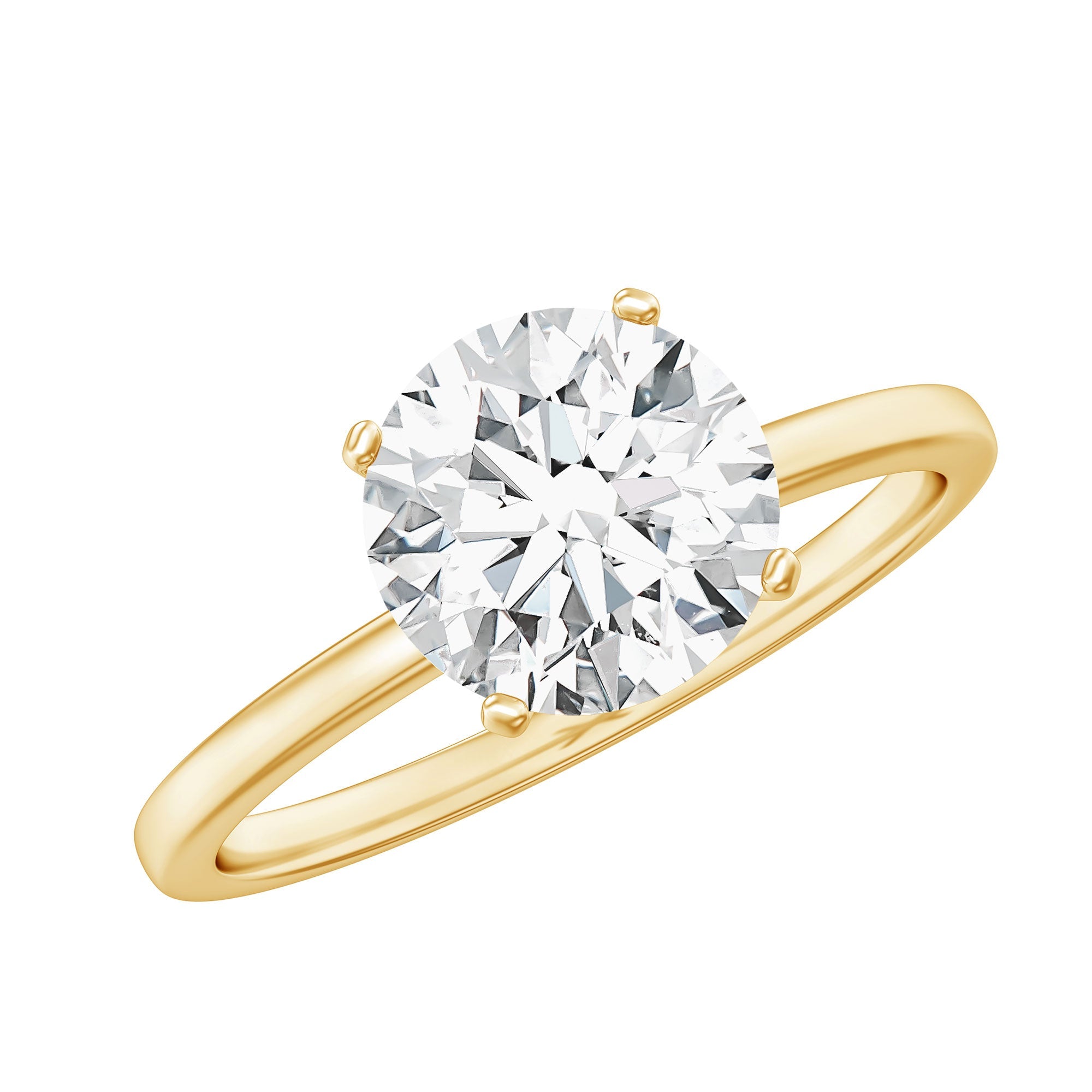 Brilliant Cut Moissanite 2 Carat Engagement Ring | Rings | Wiccan Center