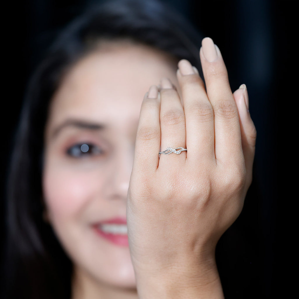 Certified Diamond Infinity Promise Ring For Her