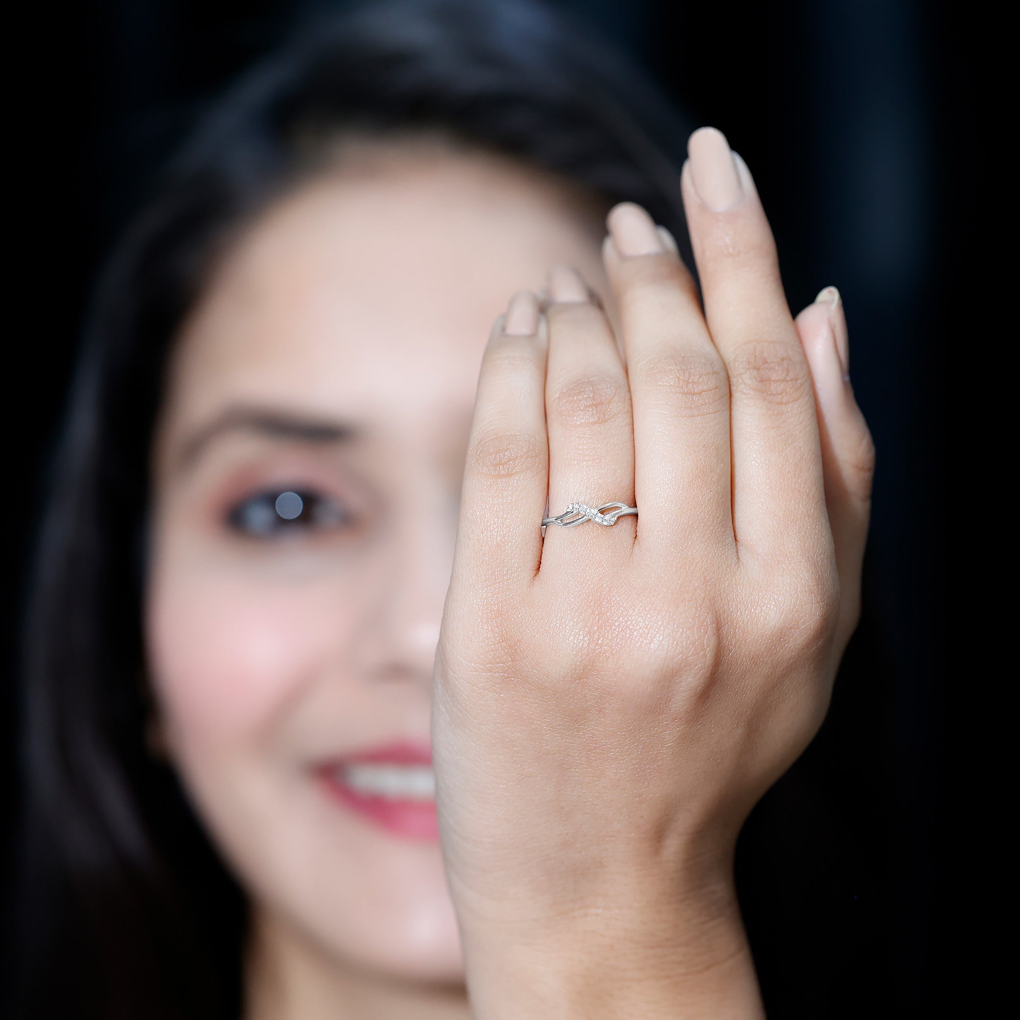 Certified Diamond Infinity Promise Ring For Her