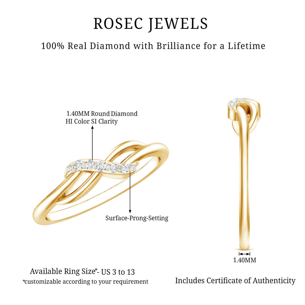 Certified Diamond Infinity Promise Ring For Her