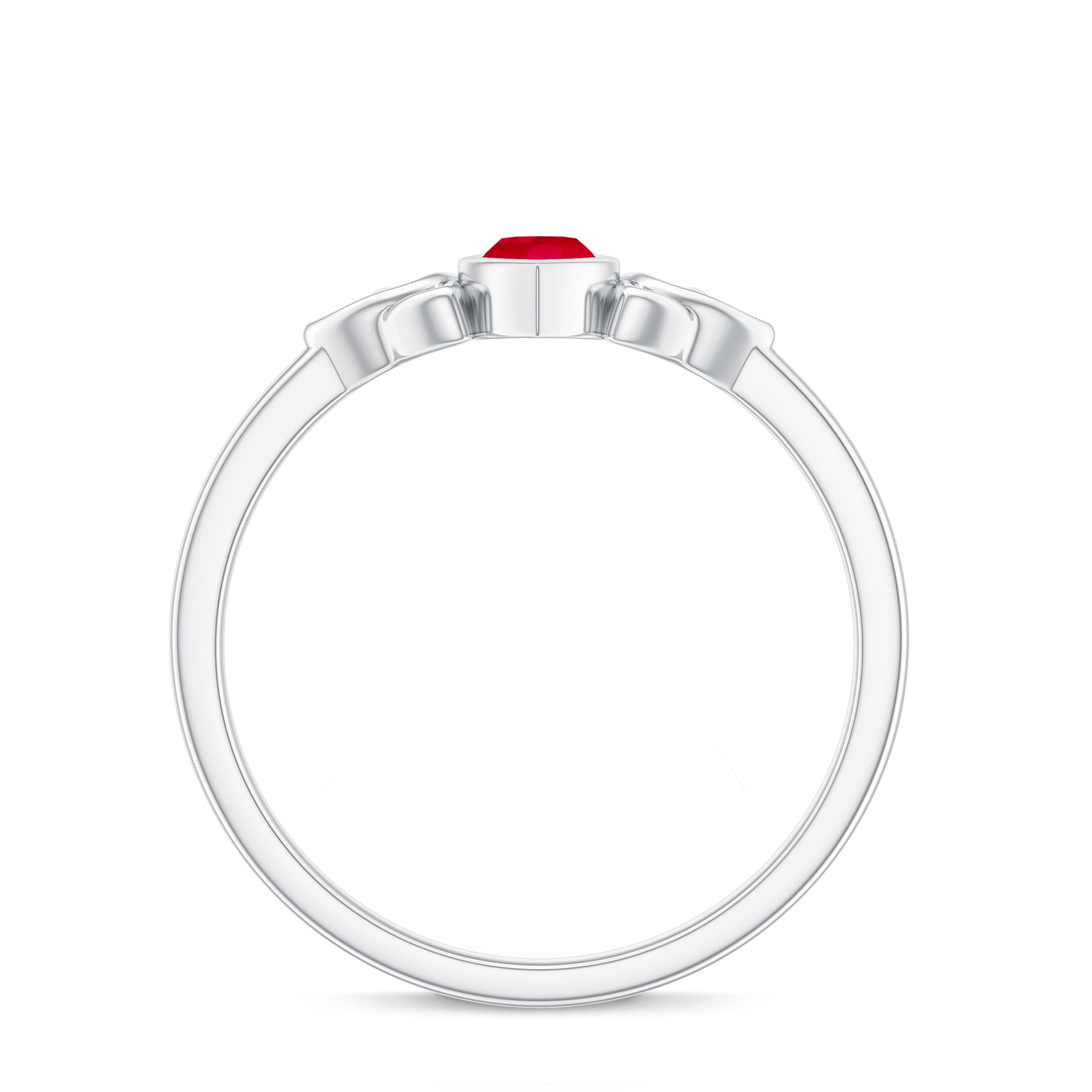 Natural Marquise Ruby Promise Ring with Celtic Knot