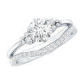 0.9 Carat Round Cut Moissanite Wedding Ring Set For Bride