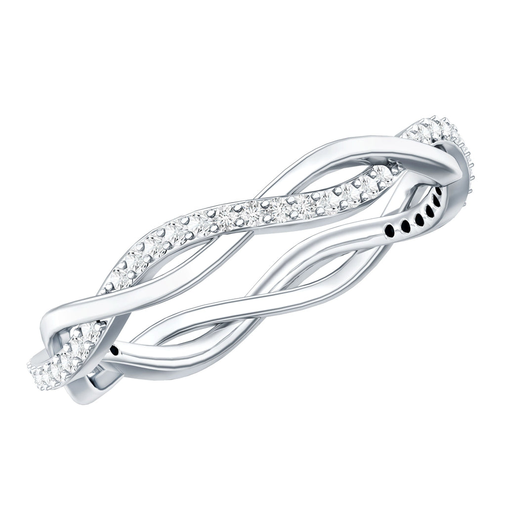 Certified Moissanite Infinity Eternity Band Ring
