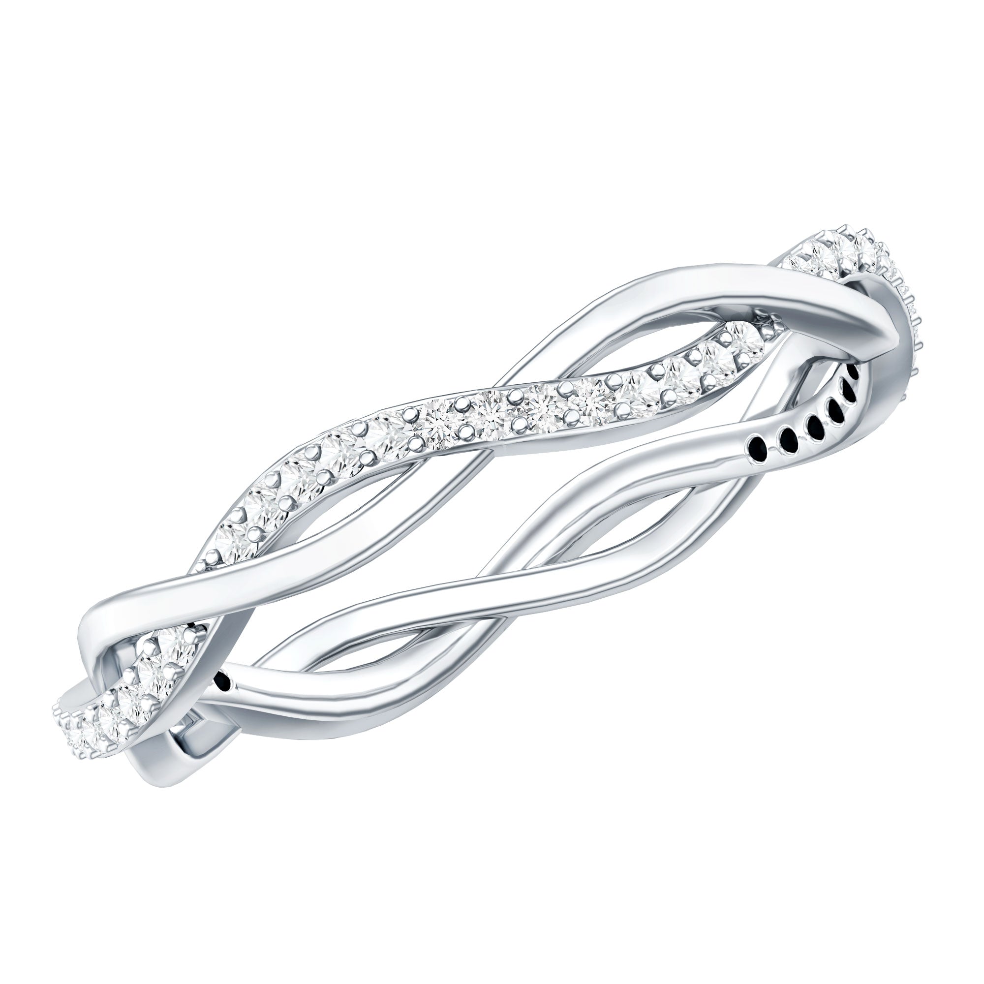 Certified Moissanite Infinity Eternity Band Ring