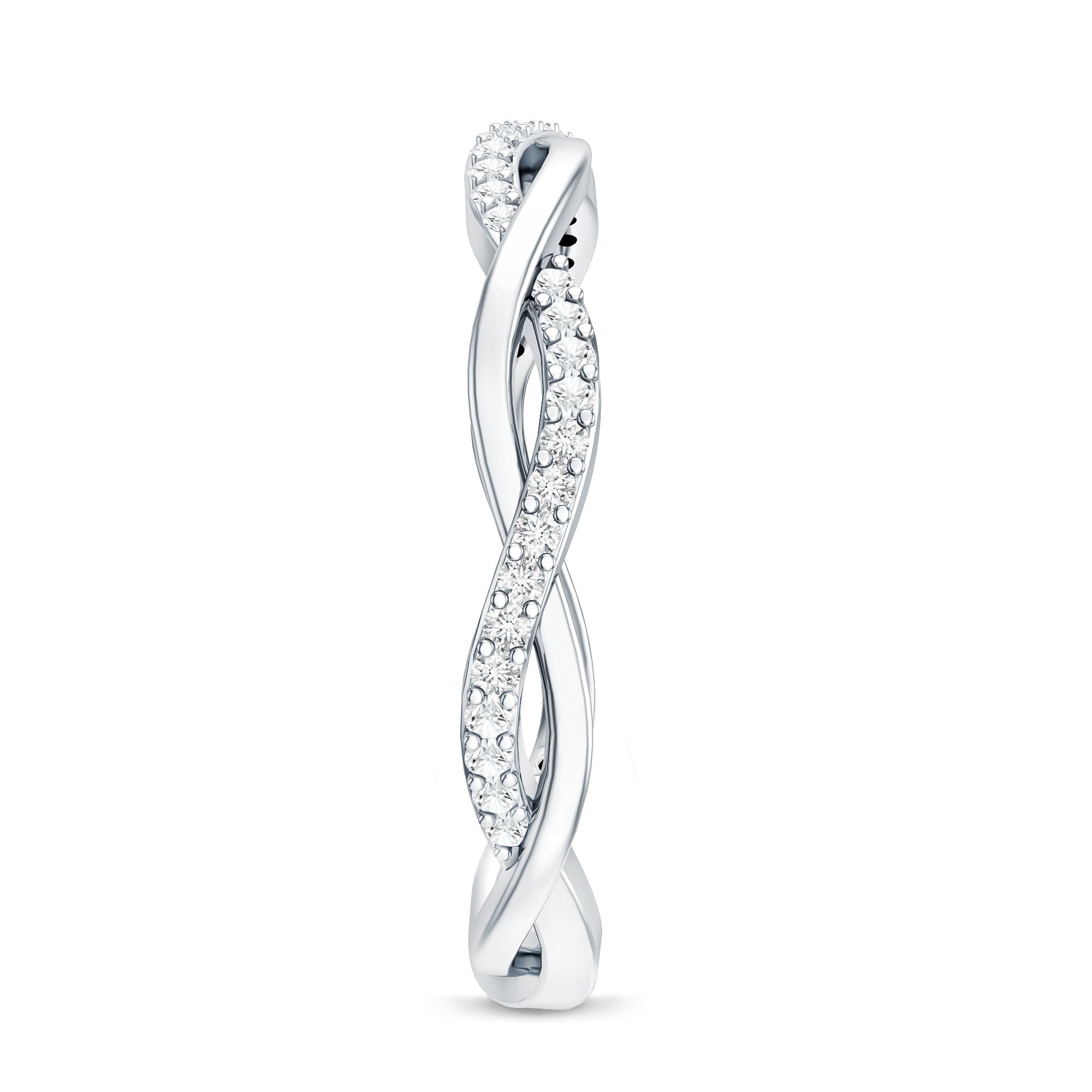 Certified Moissanite Infinity Eternity Band Ring