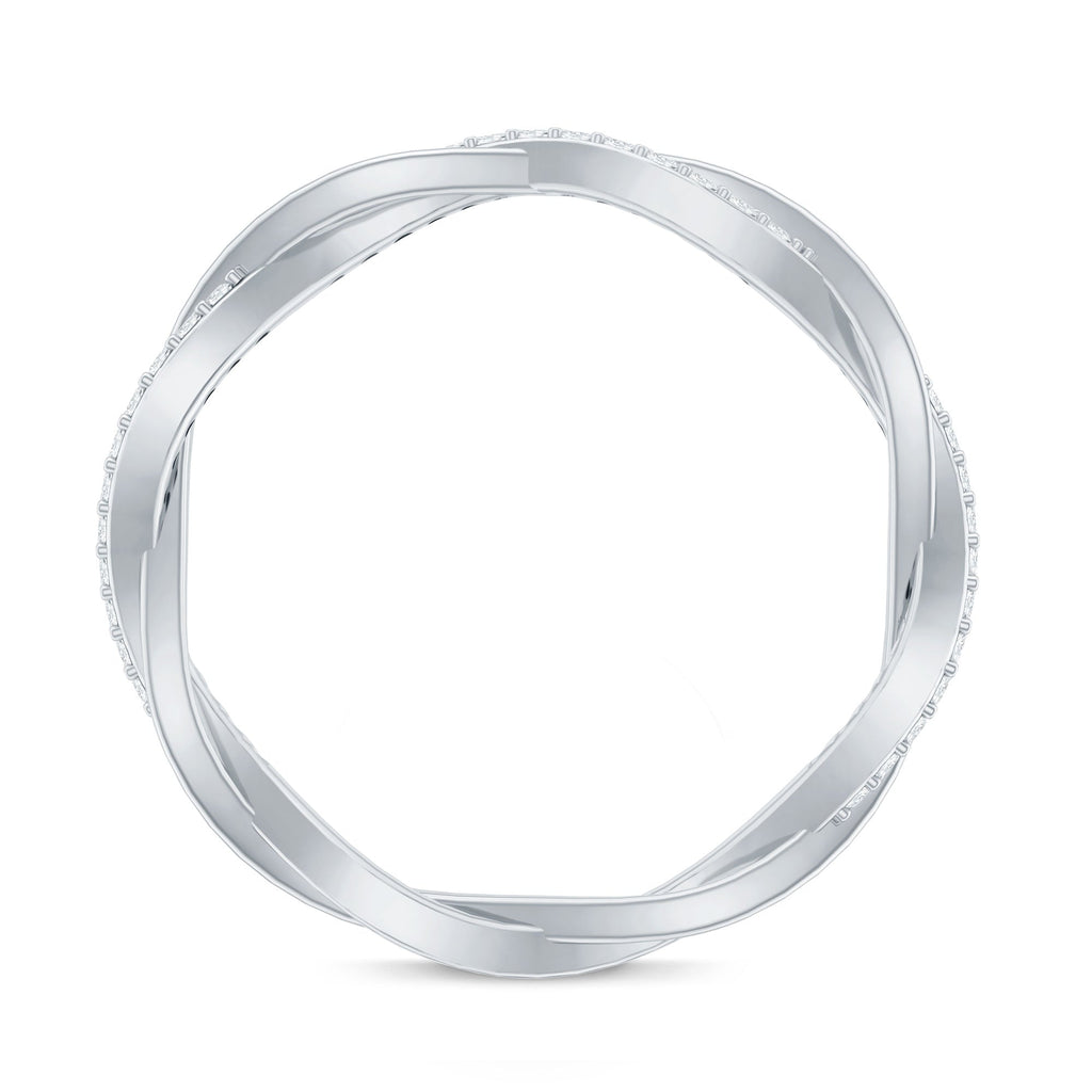 Certified Moissanite Infinity Eternity Band Ring