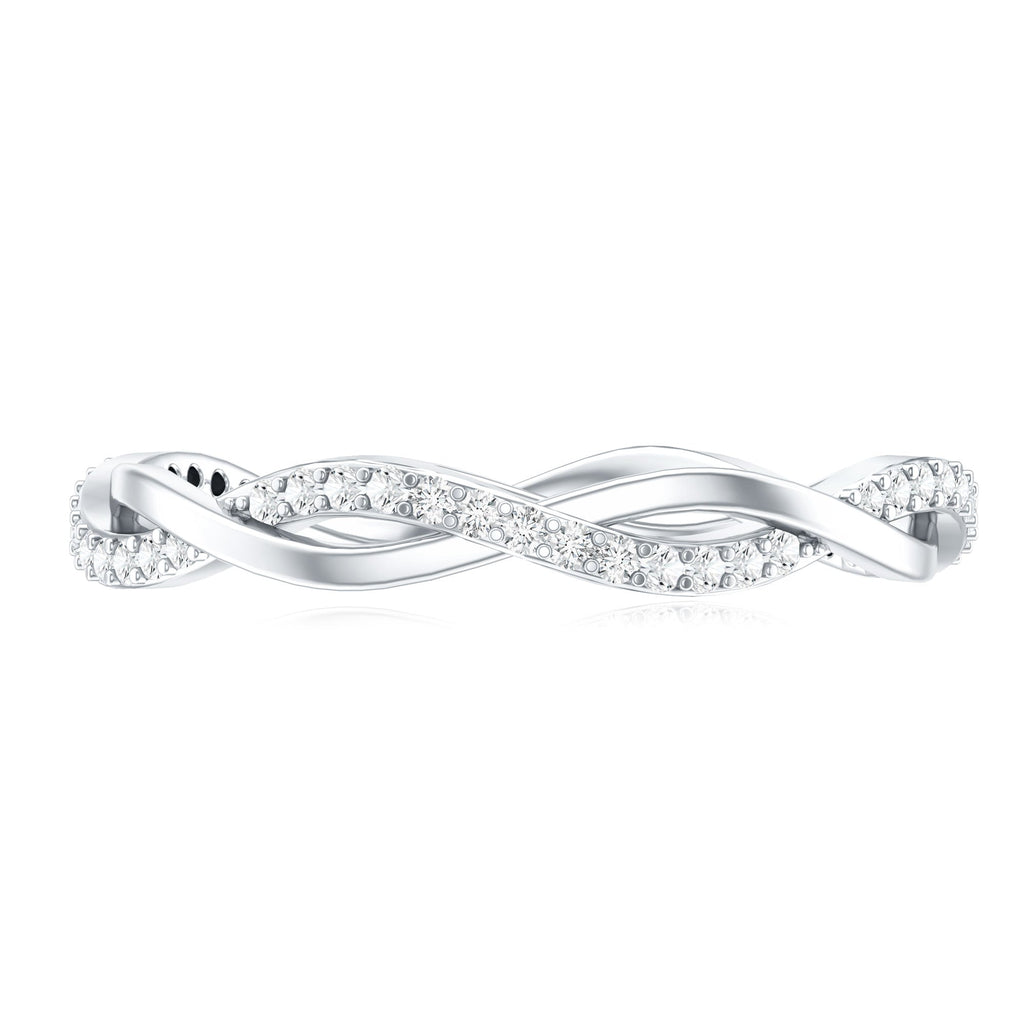 Certified Moissanite Infinity Eternity Band Ring