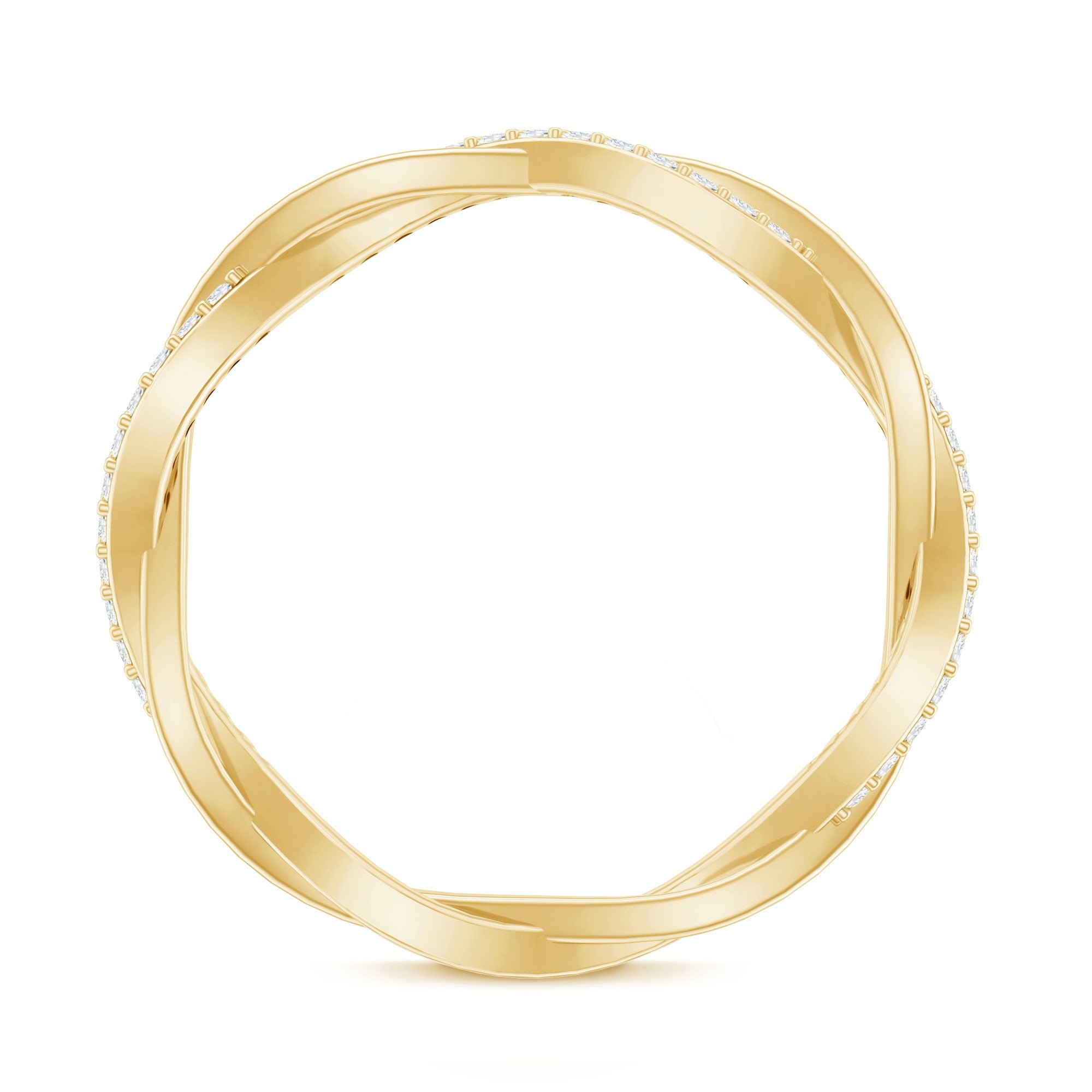 Certified Moissanite Infinity Eternity Band Ring