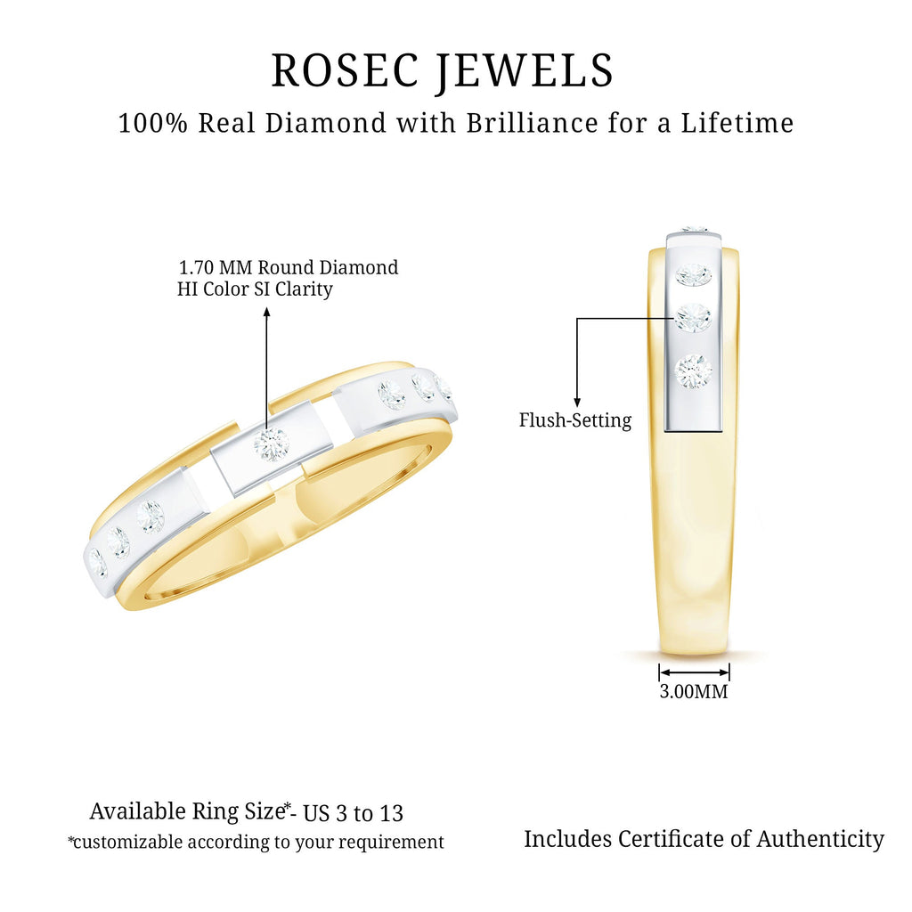 Natural Diamond Wedding Band for Men