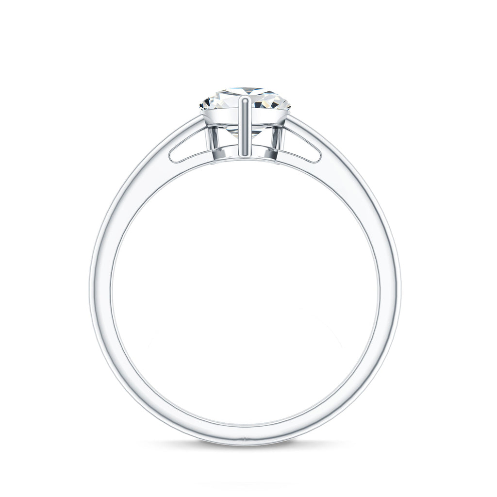 Solitaire Moissanite Teardrop Engagement Ring for Women
