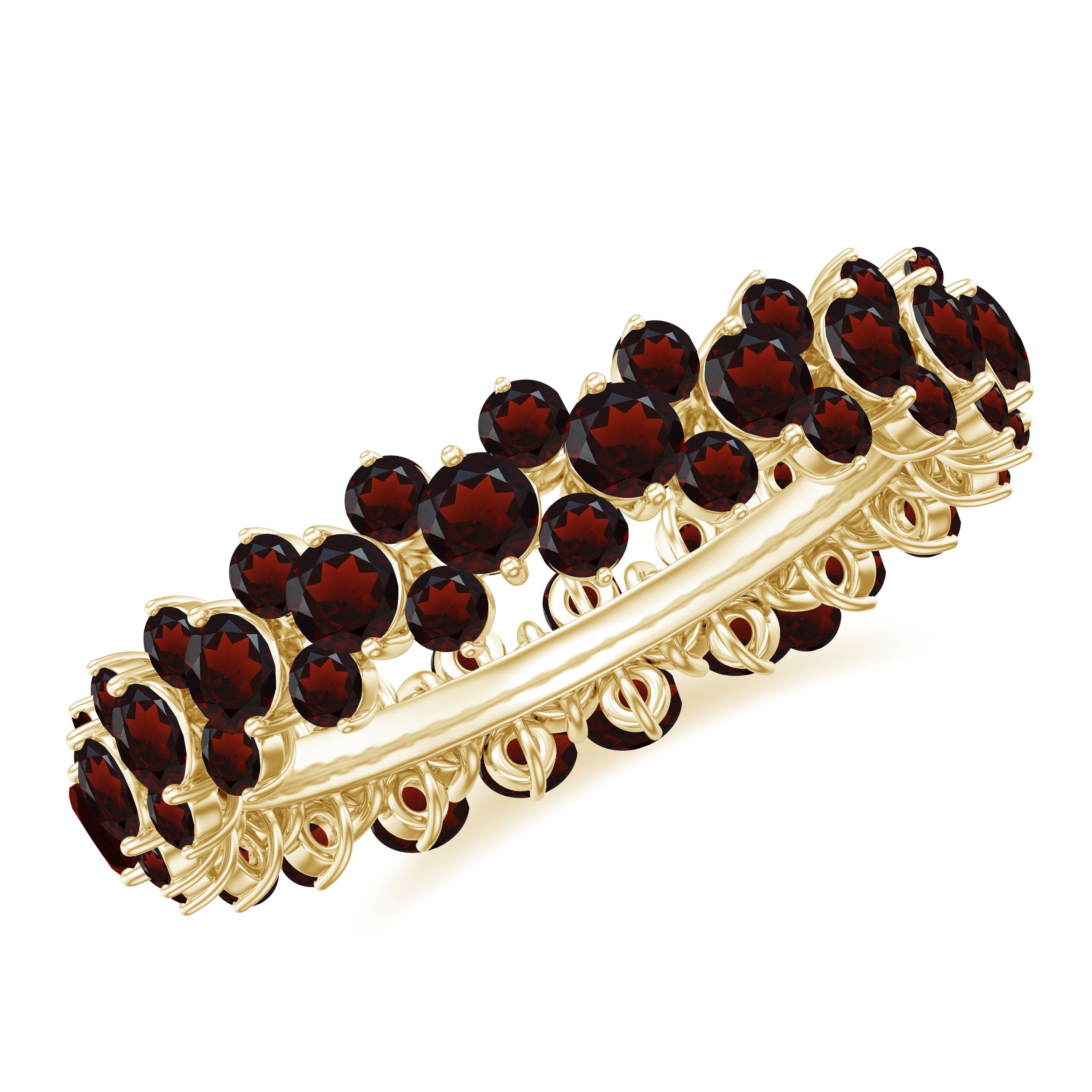 Certified Natural Garnet Eternity Band Ring | Rings | Wiccan Center