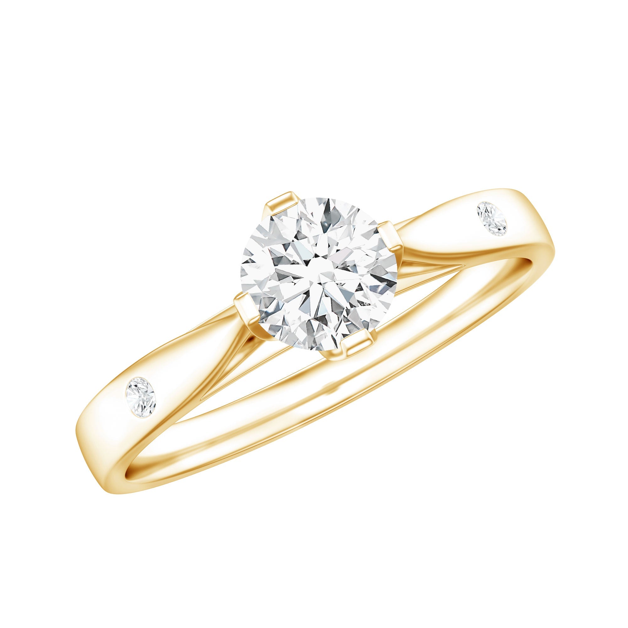 Floral Set Moissanite Solitaire Promise Ring for Her | Rings | Wiccan Center