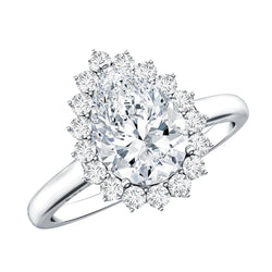 Certified Pear Cut Engagement Ring With Moissanite | Rings | Wiccan Center