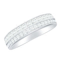 Certified Real Diamond Half Eternity Wedding Band