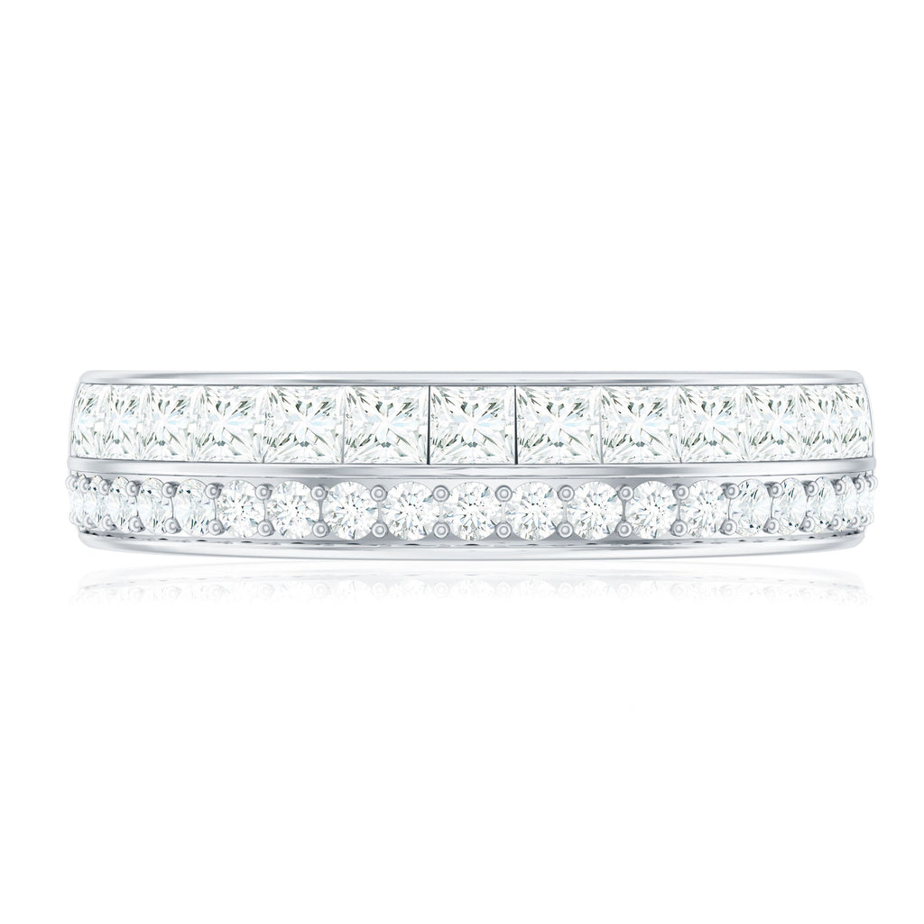 Certified Real Diamond Half Eternity Wedding Band