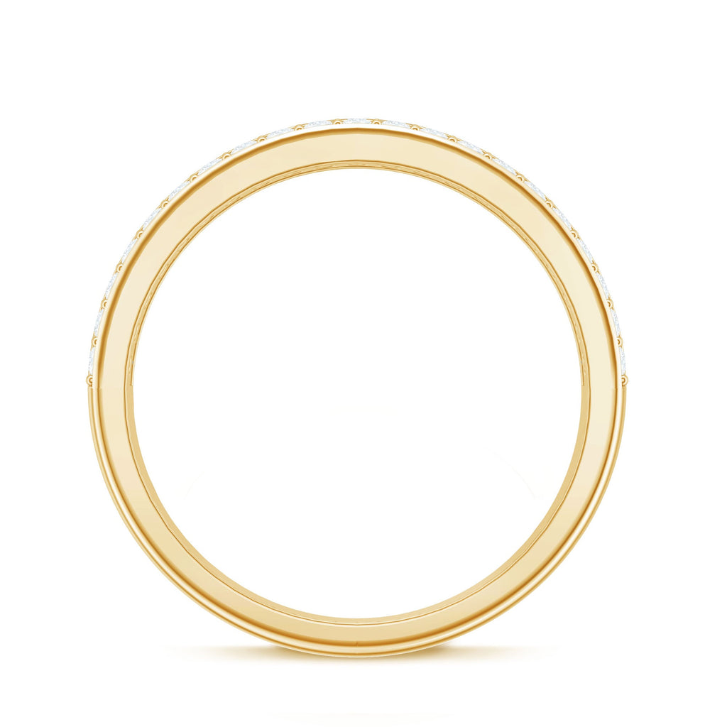 Certified Real Diamond Half Eternity Wedding Band