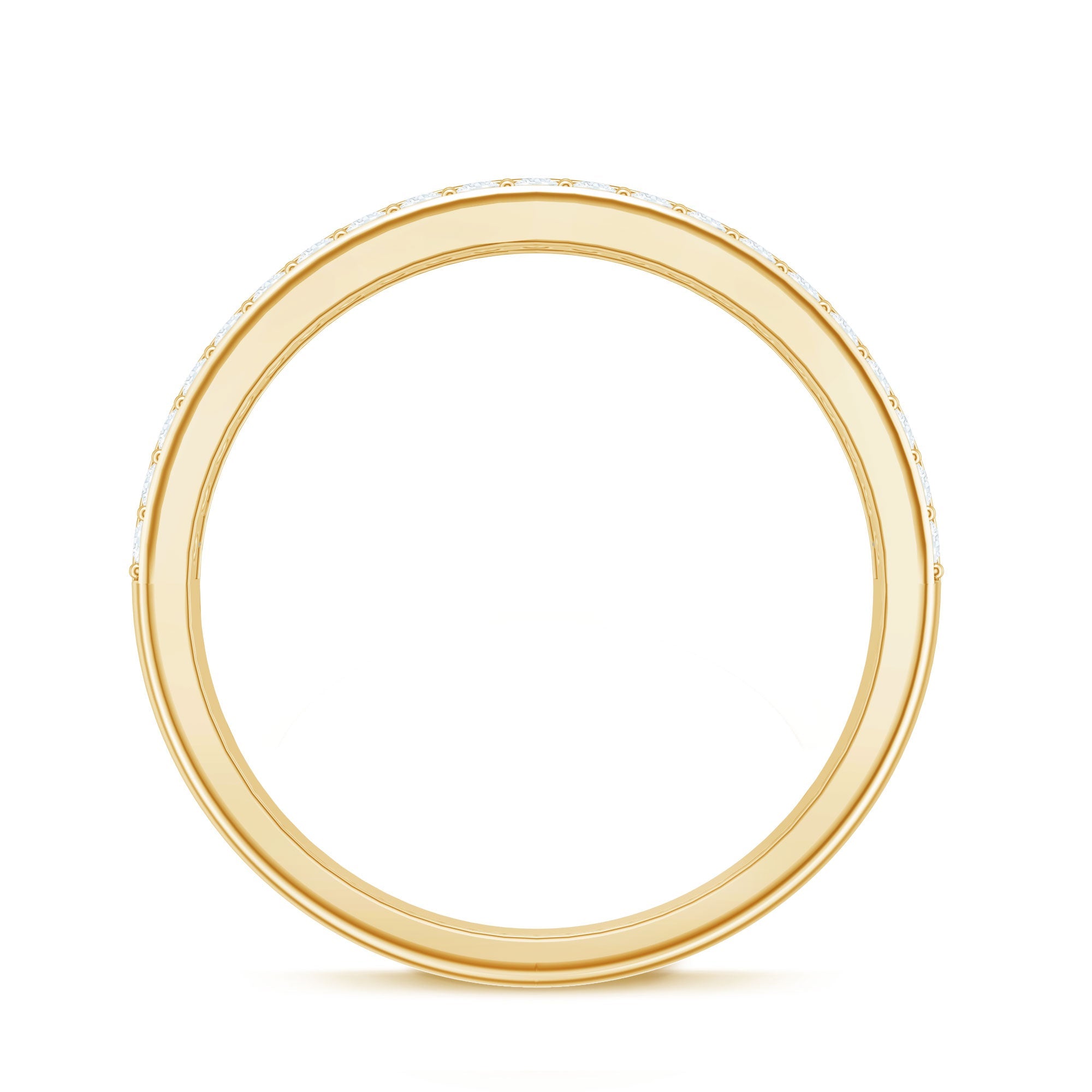 Certified Real Diamond Half Eternity Wedding Band