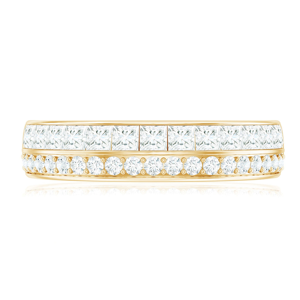 Certified Real Diamond Half Eternity Wedding Band