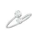 Bezel Set Diamond Toi Et Moi Ring for Promise