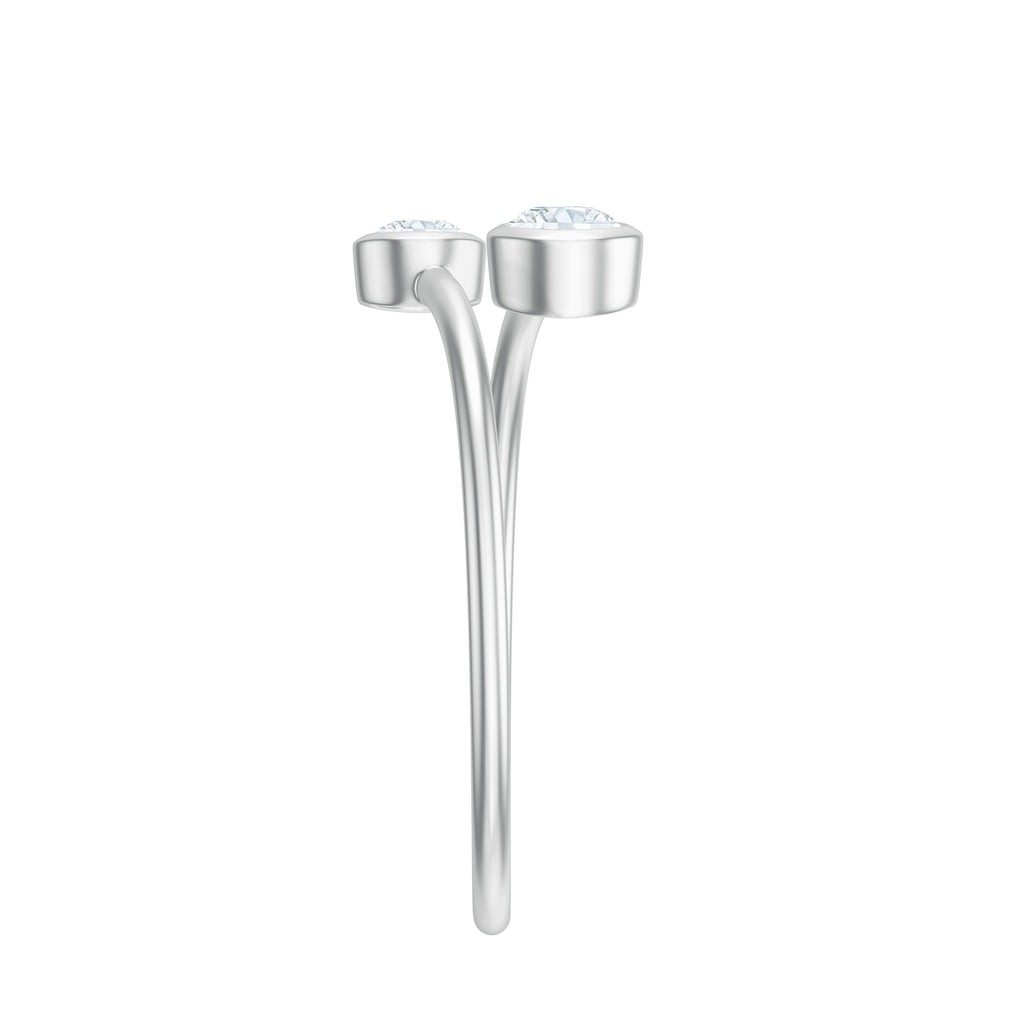 Bezel Set Diamond Toi Et Moi Ring for Promise