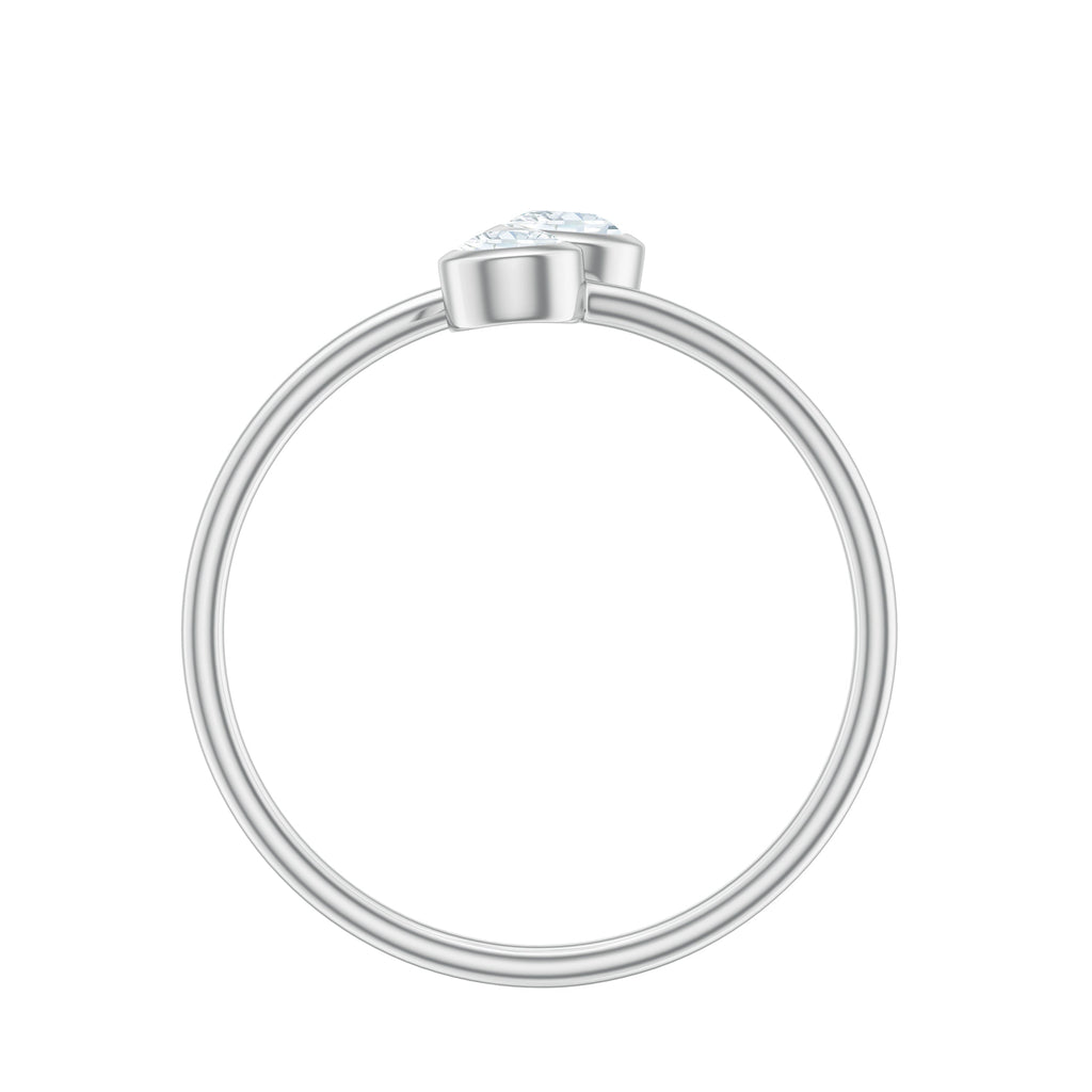 Bezel Set Diamond Toi Et Moi Ring for Promise
